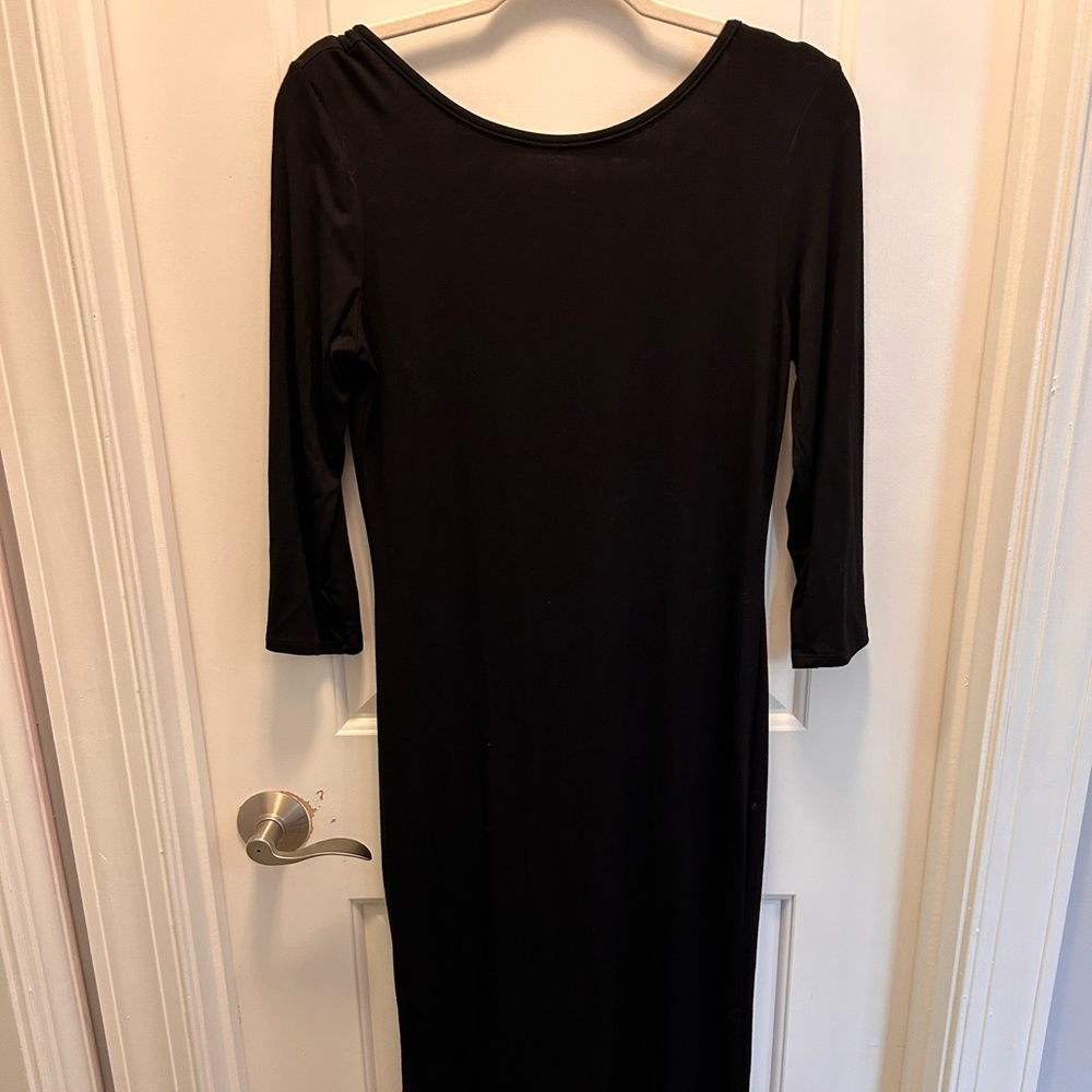 Lulus black body con midi dress with scoop back size large